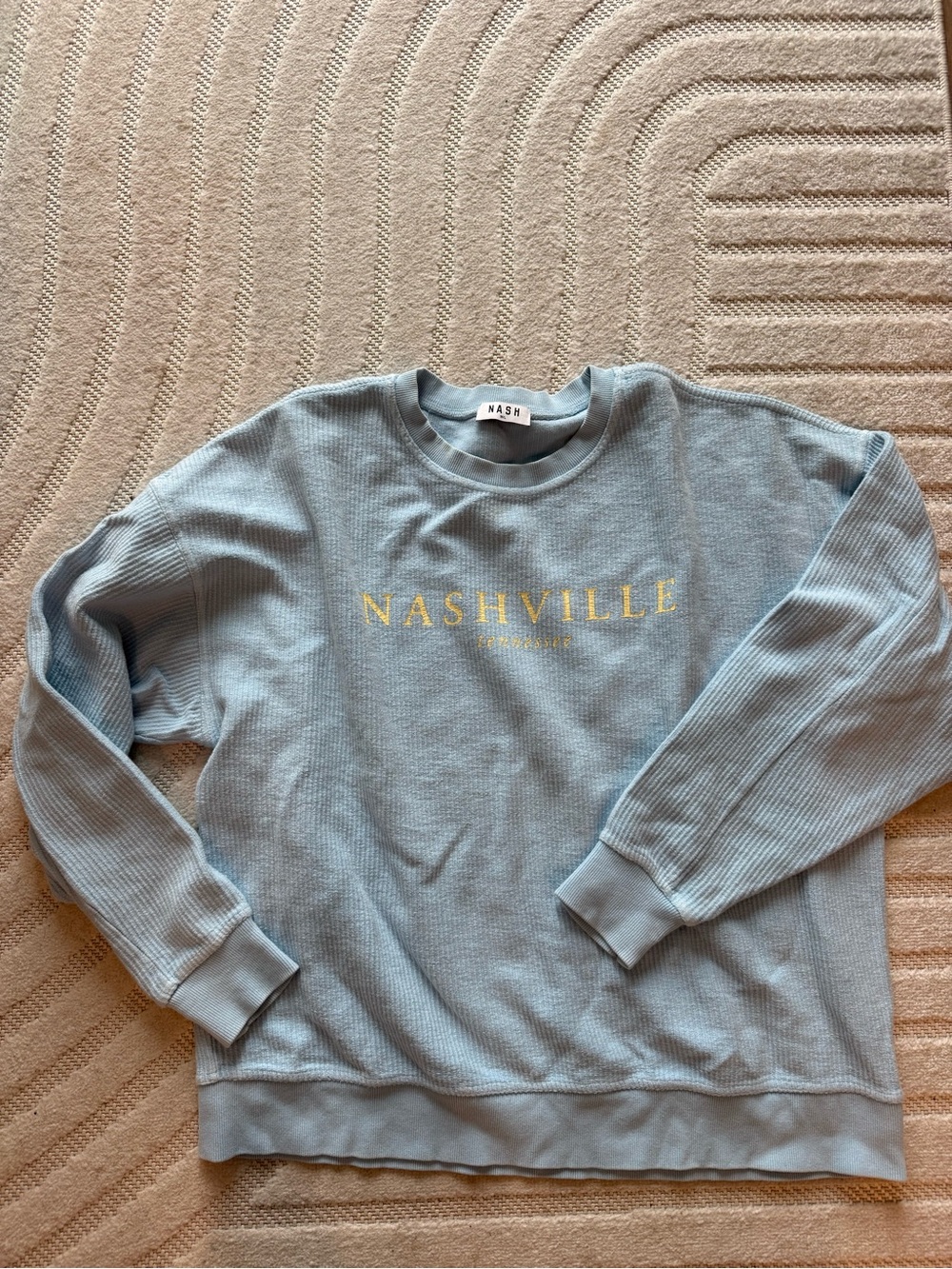 Nashville Graphic Crewneck Sweatshirt - Light Blue